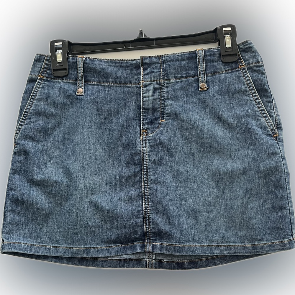 Express Denim Jean Micro Mini Skirt sz 4 Vintage Y2K whimsical